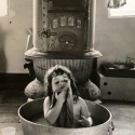 child in washtub